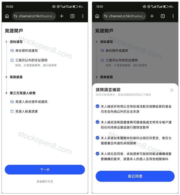 卓锐见证开户所需材料清单与开户声明